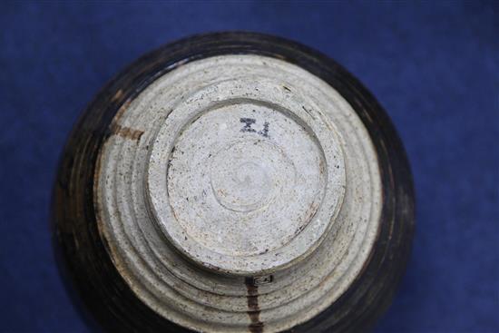 Thomas Sam Haile (1908-1948). A large stoneware vase and a similar smaller vase, 31.5cm and 12cm
